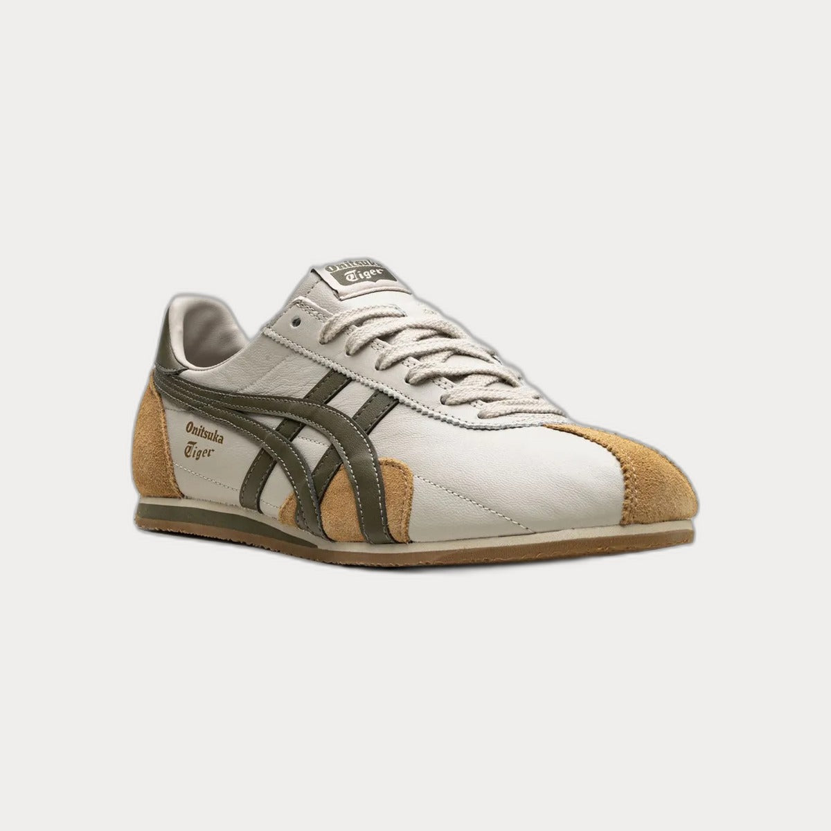 Onitsuka TigerRunspark Beige Olive Green Mustard Yellow Sneakers