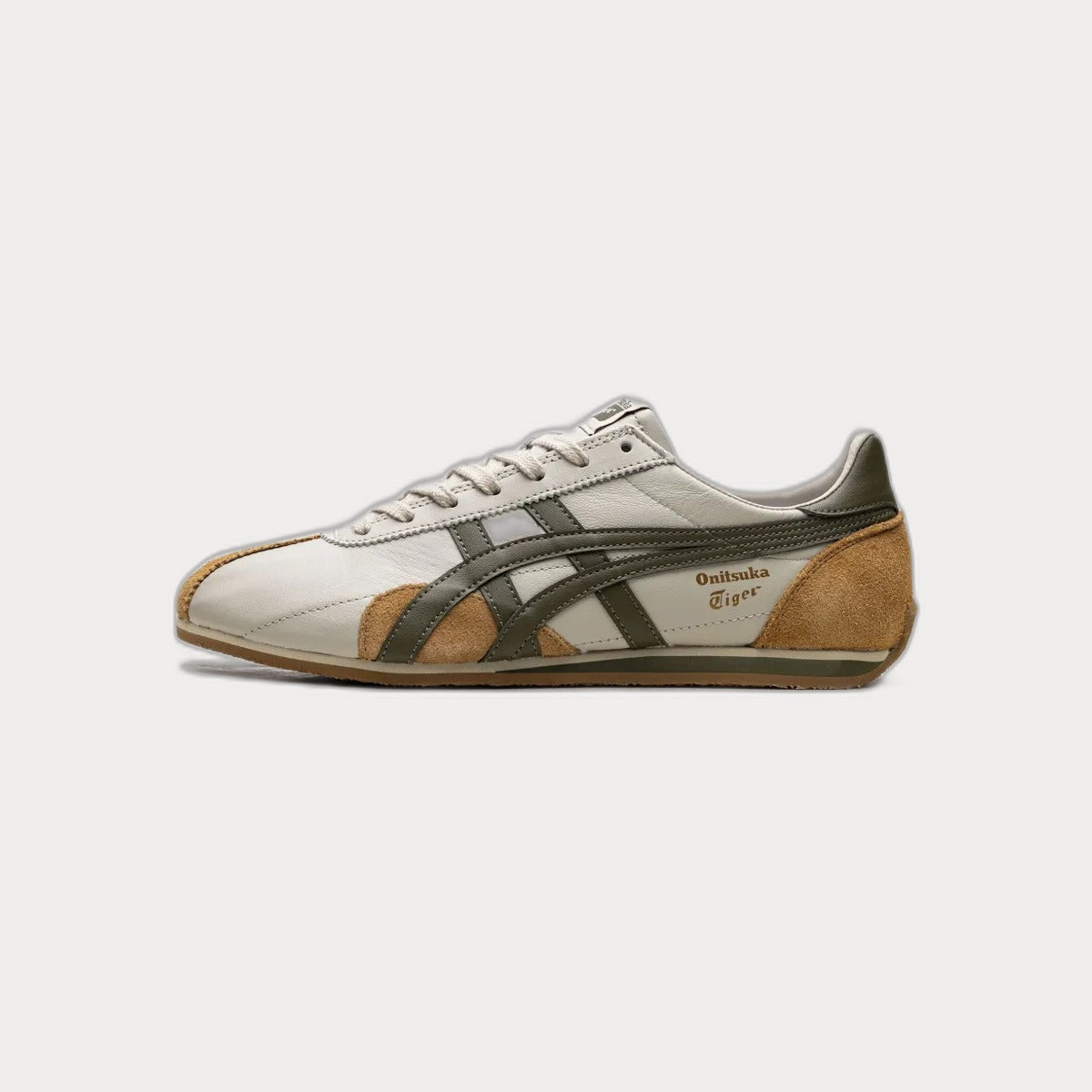 Onitsuka TigerRunspark Beige Olive Green Mustard Sneakers 5
