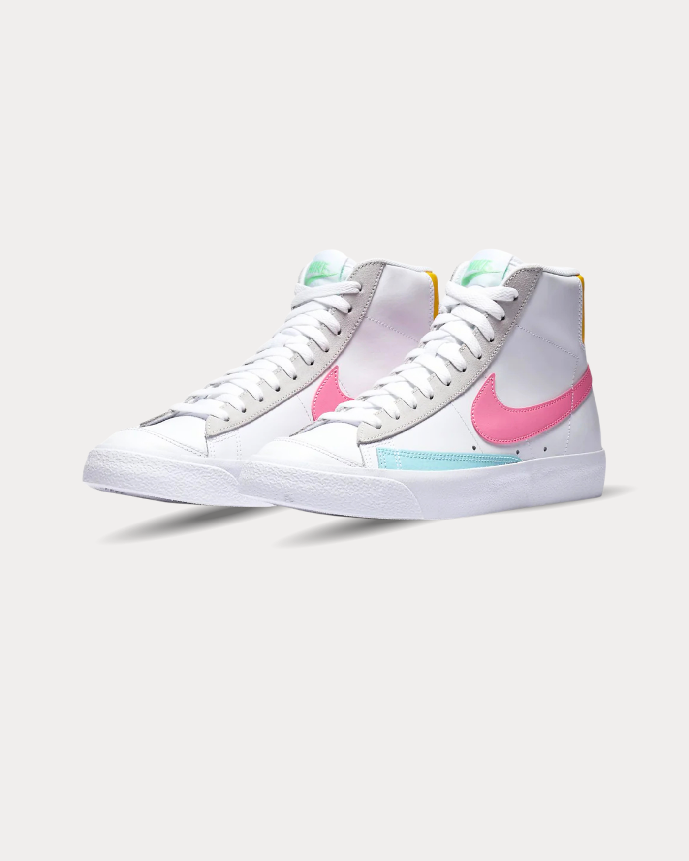 Nike - Blazer Mid Vintage '77 leather White/Pnkglw High Top Sneakers