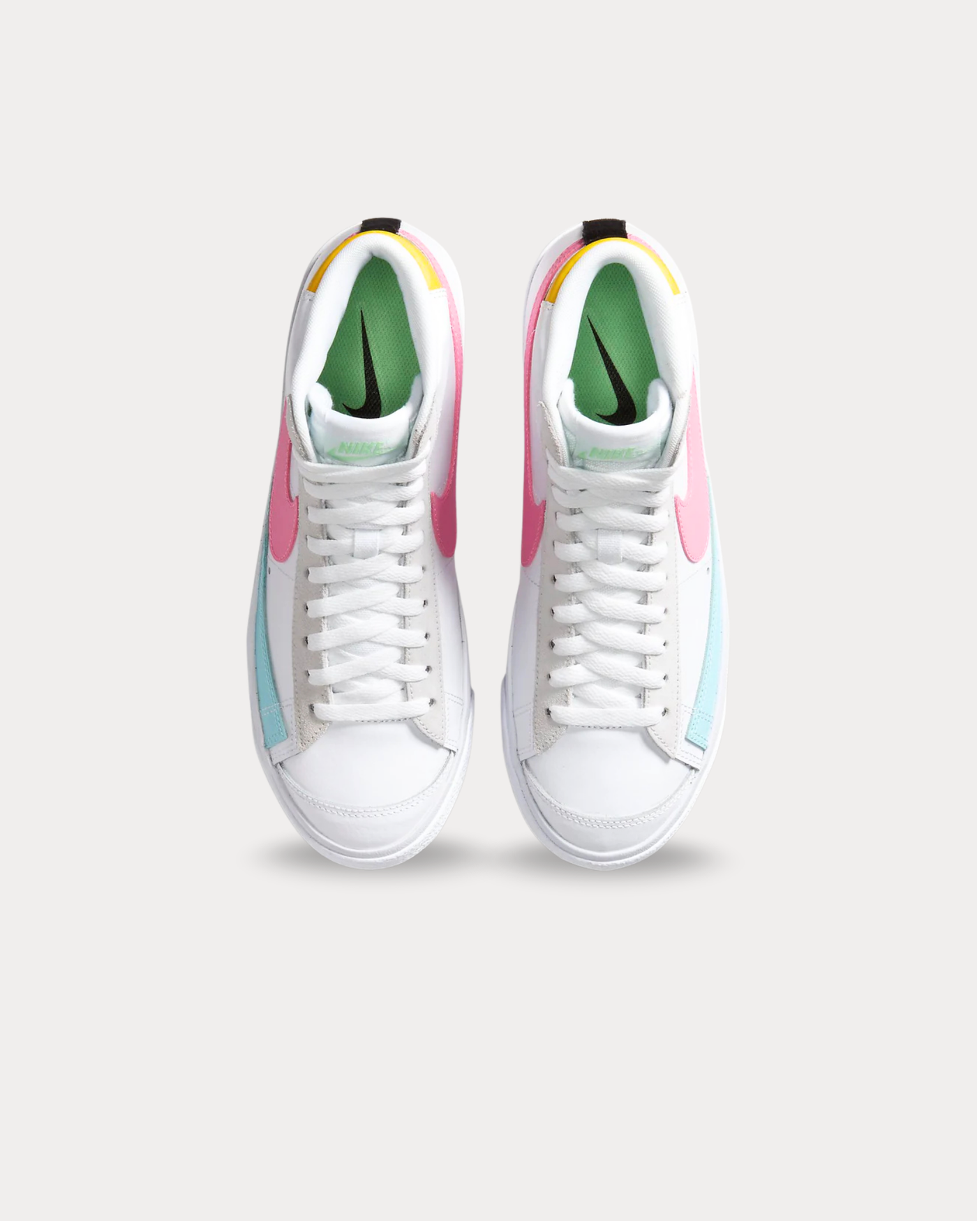 Nike - Blazer Mid Vintage '77 leather White/Pnkglw High Top Sneakers