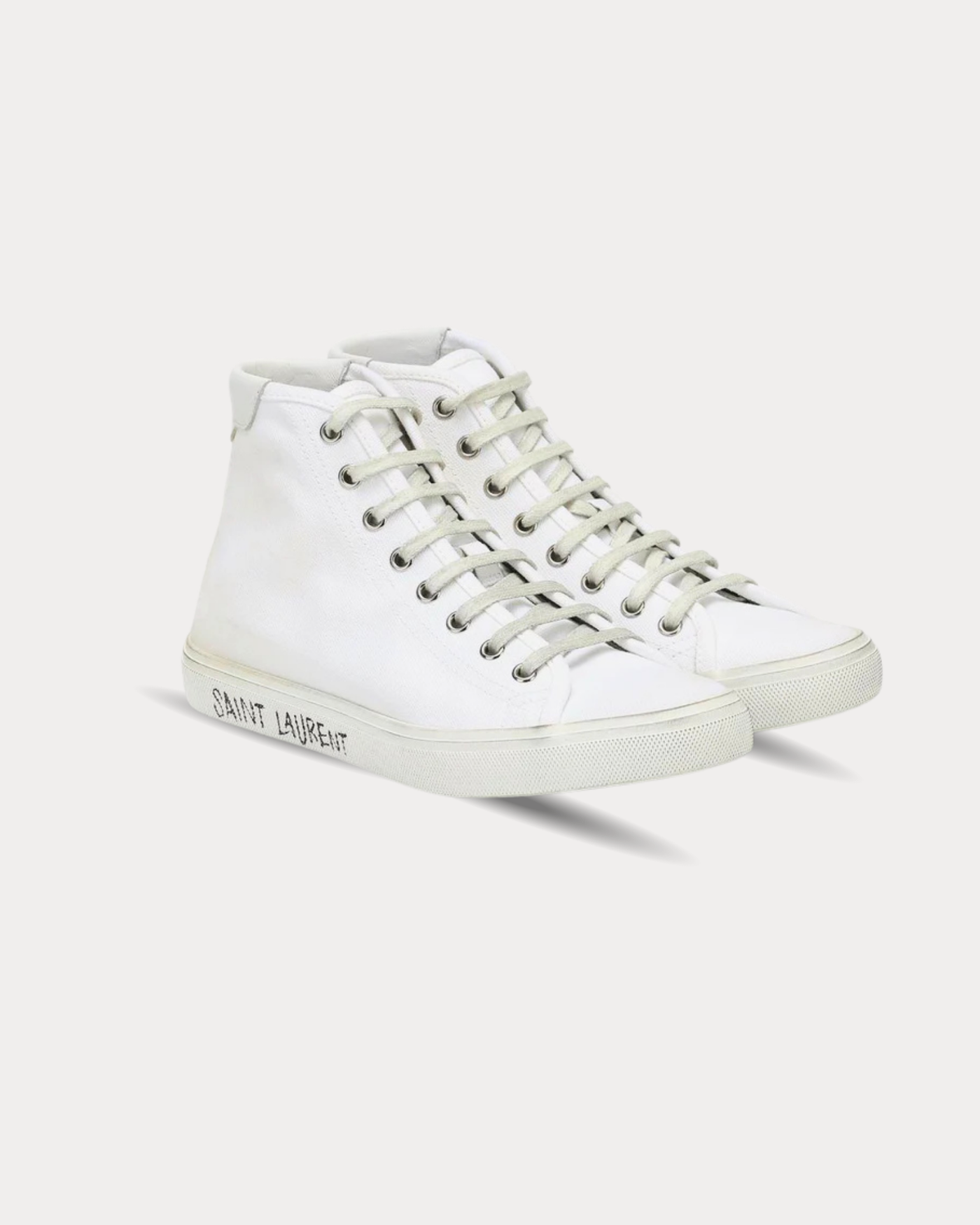 Saint Laurent - Malibu canvas Blacn Optique High Top Sneakers