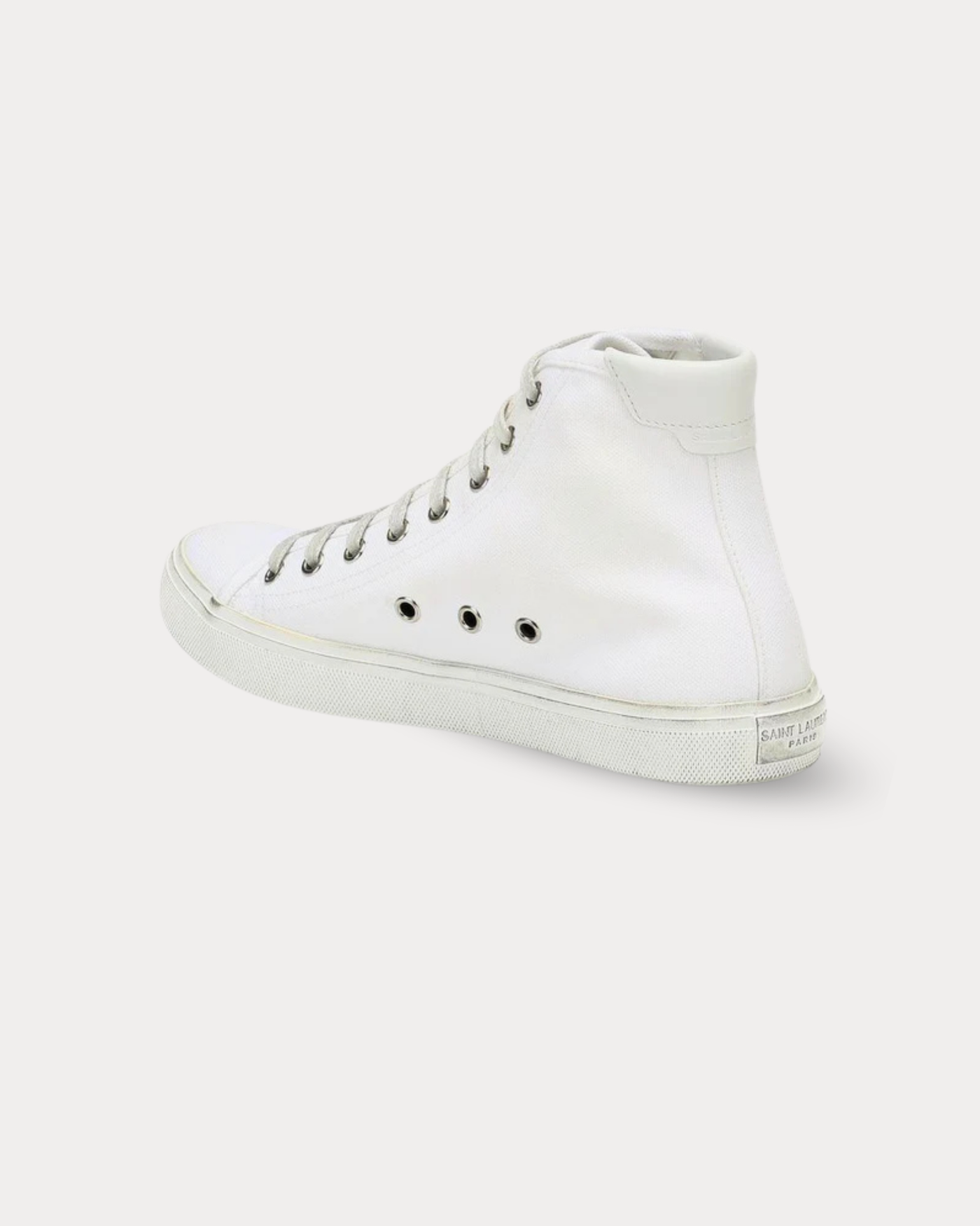 Saint Laurent - Malibu canvas Blacn Optique High Top Sneakers