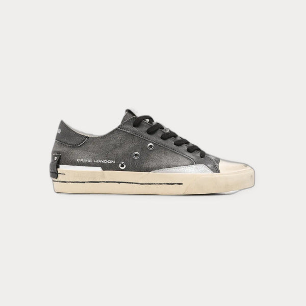 Crime LondonRecut Leather Sneakers Gray