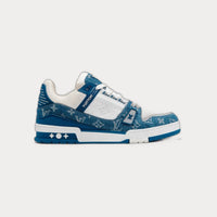 Louis Vuitton Pre-Owned LV Trainer Monogram Denim Sneakers White