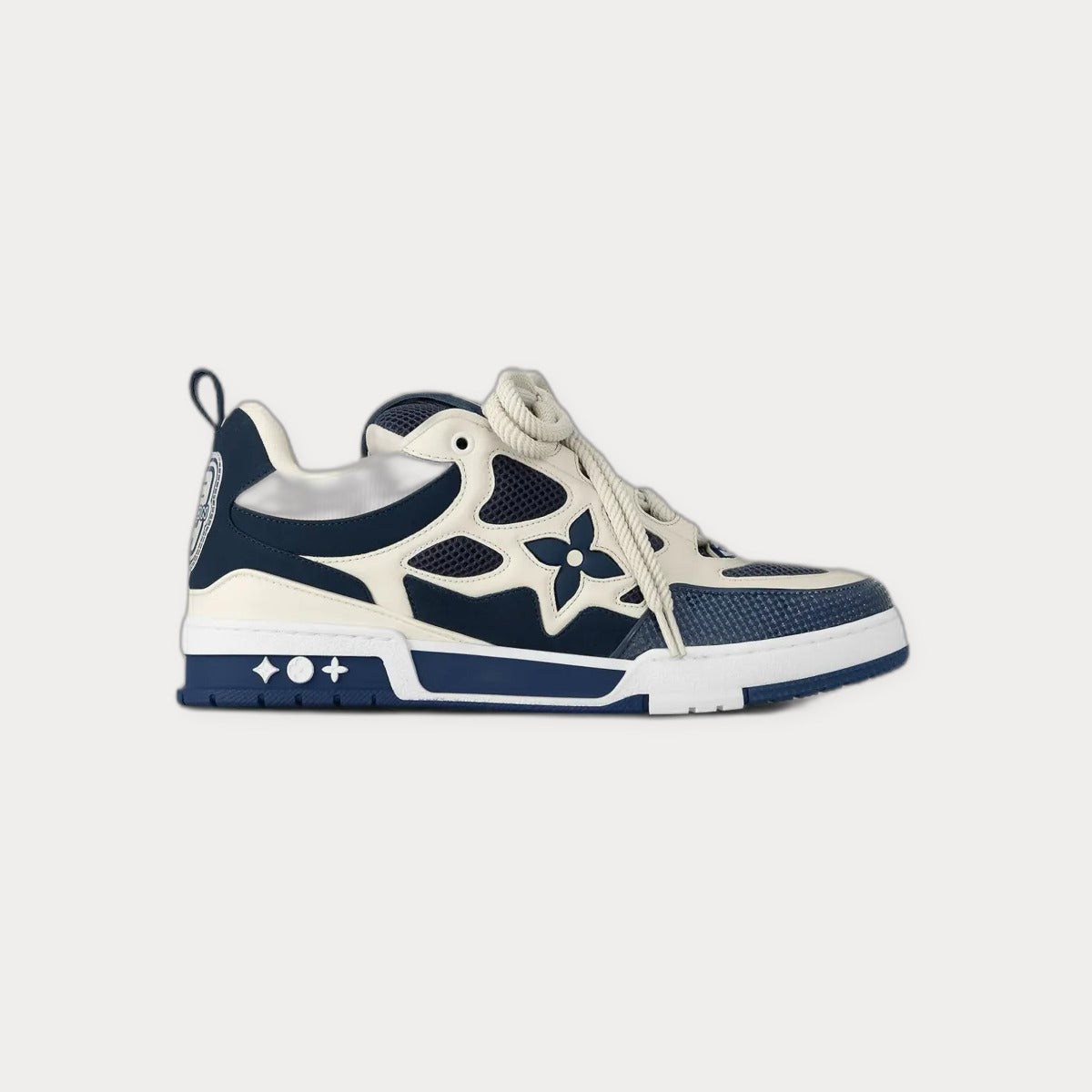 Skate Flower-Motif Sneakers White