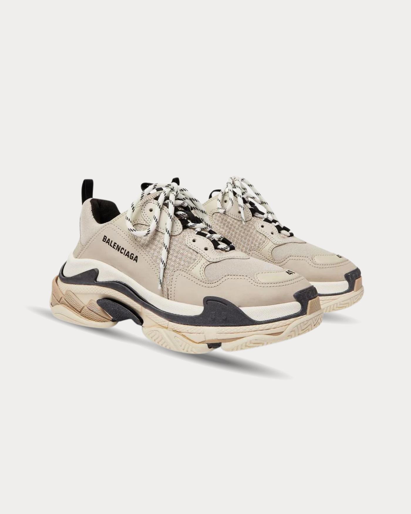 Balenciaga - Triple S Beige Black Low Top Sneakers