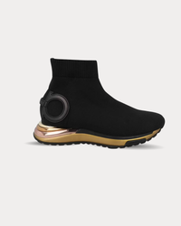 Salvatore Ferragamo - Gardena sock Black high top Sneakers