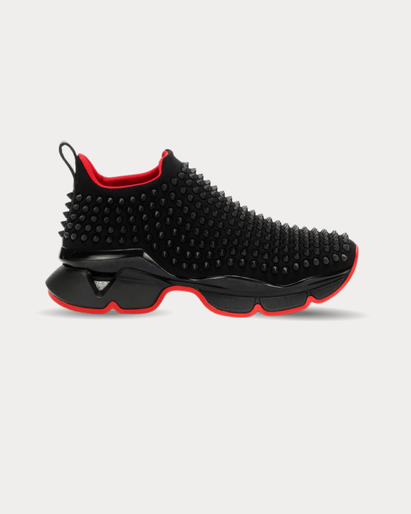 Christian Louboutin - Spike Sock Black Low Top Sneakers