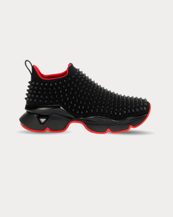Christian Louboutin - Spike Sock Black Low Top Sneakers