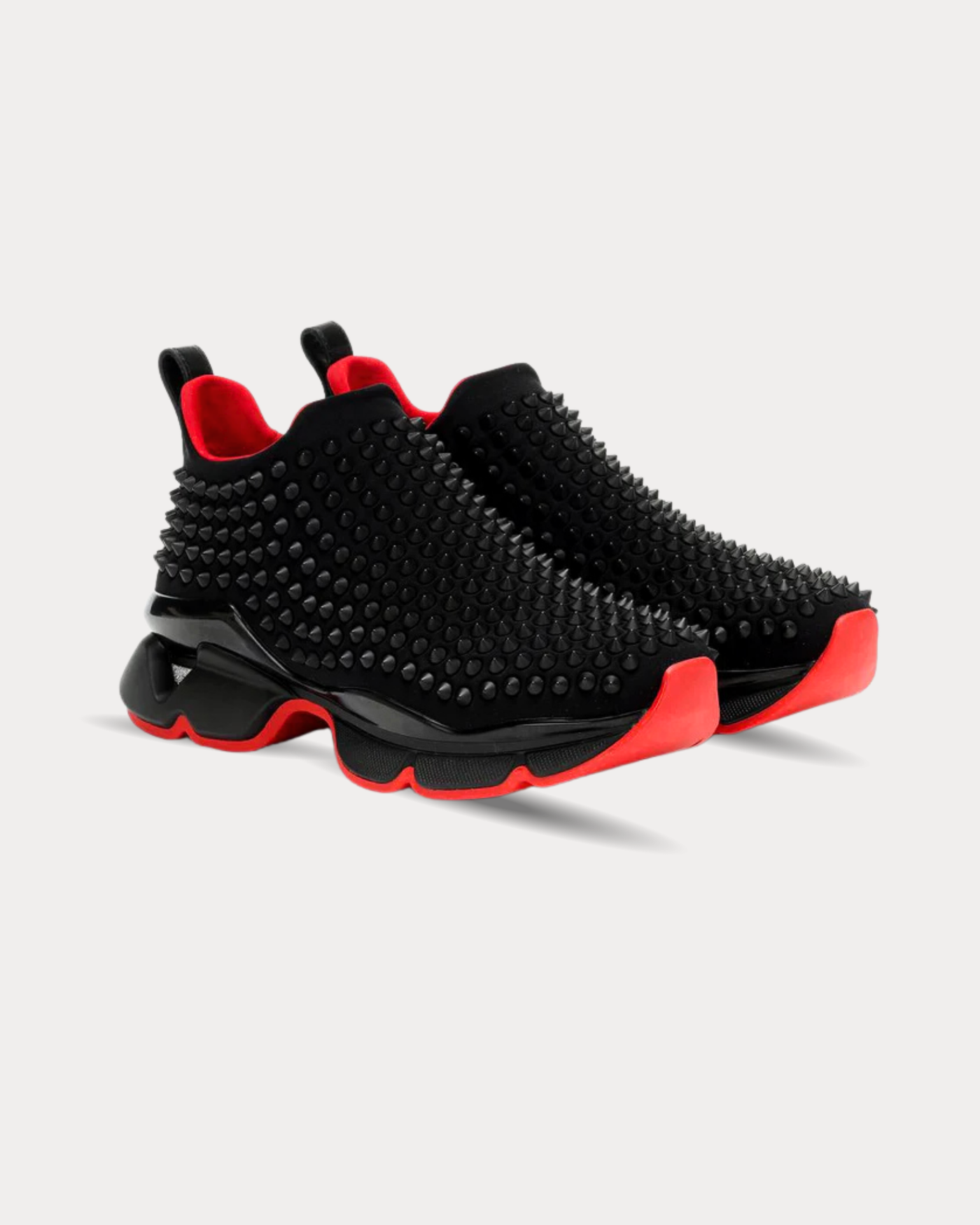 Christian Louboutin - Spike Sock Black Low Top Sneakers