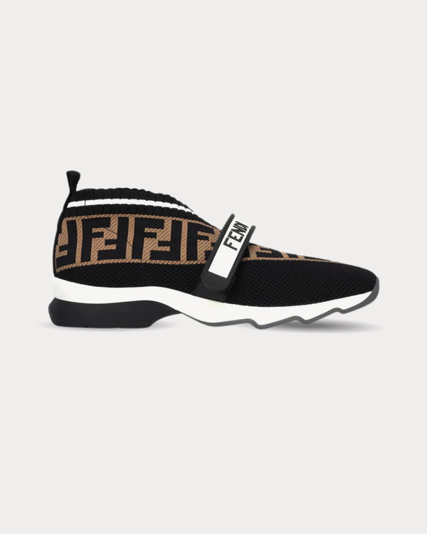 Fendi - Rockoko knit Black Low Top Sneakers