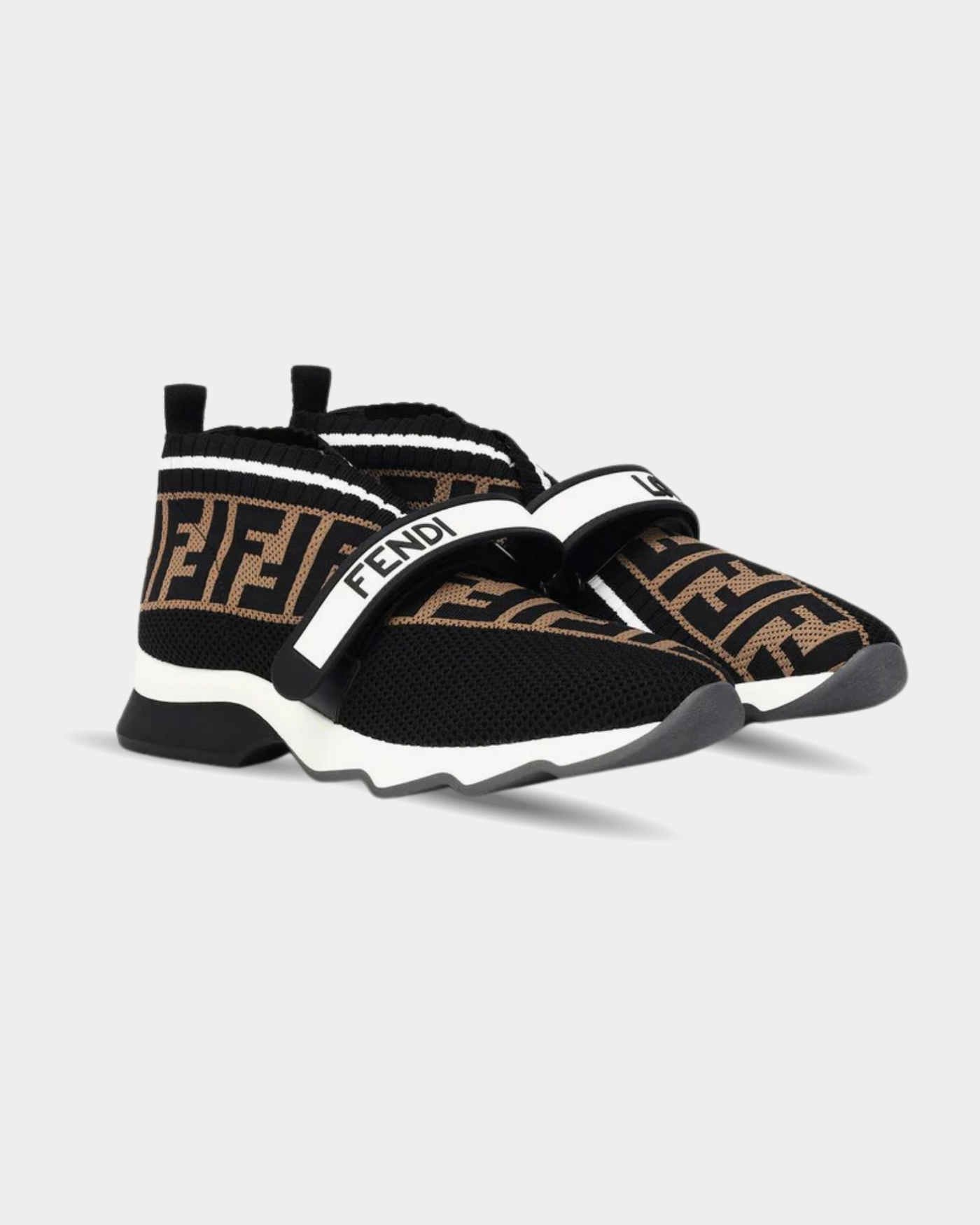Fendi - Rockoko knit Black Low Top Sneakers