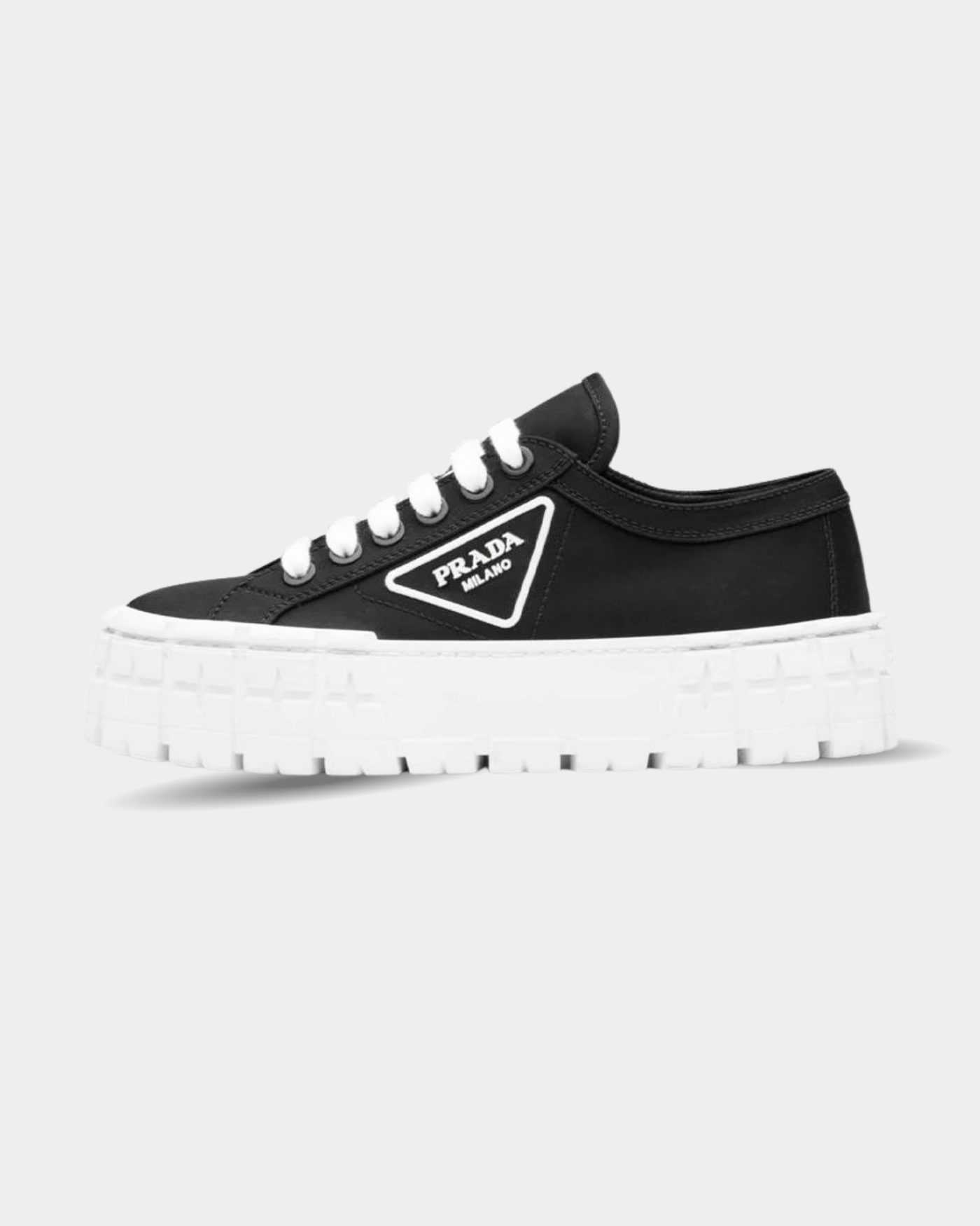 Prada - Wheel canvas platform Nero Low Top Sneakers