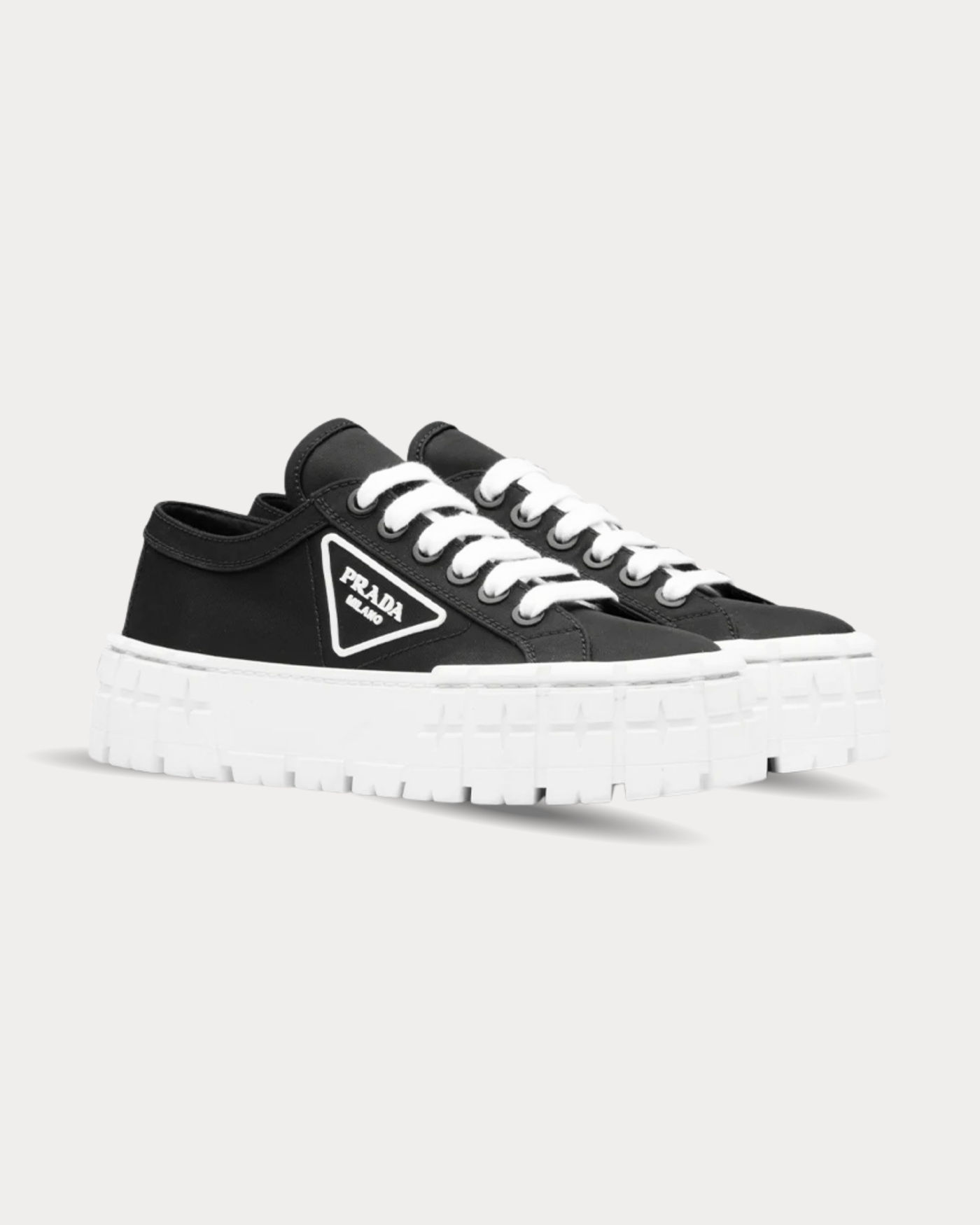 Prada - Wheel canvas platform Nero Low Top Sneakers