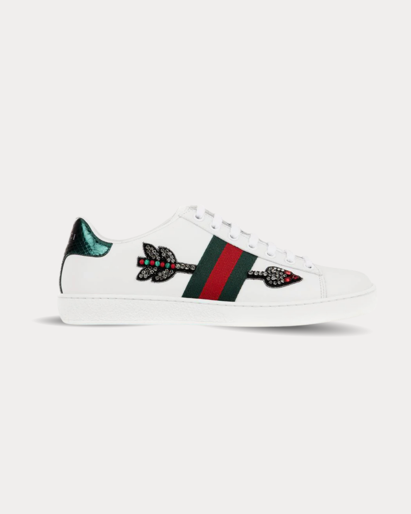 Gucci - Ace embellished leather Bianco Low Top Sneakers