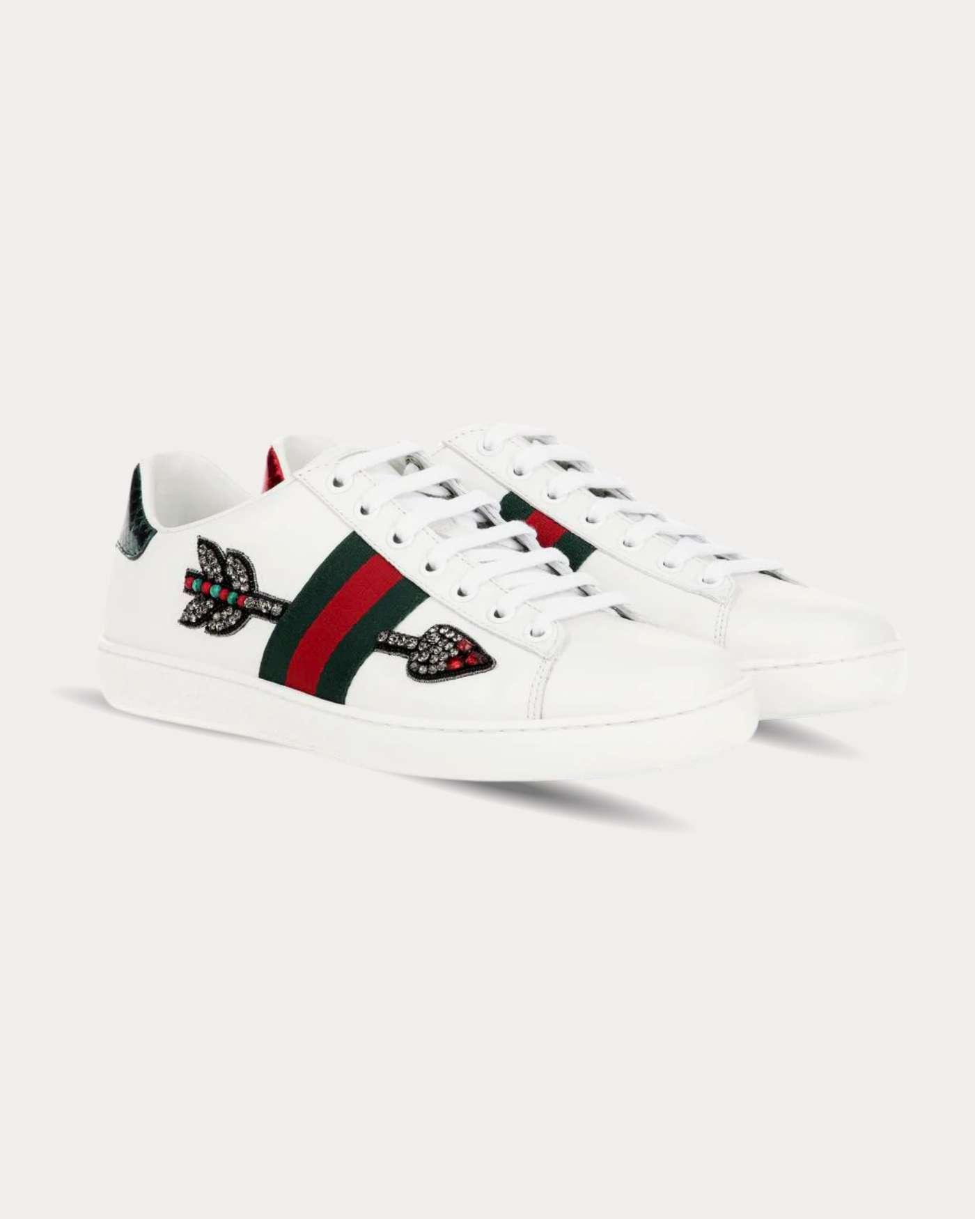 Gucci - Ace embellished leather Bianco Low Top Sneakers