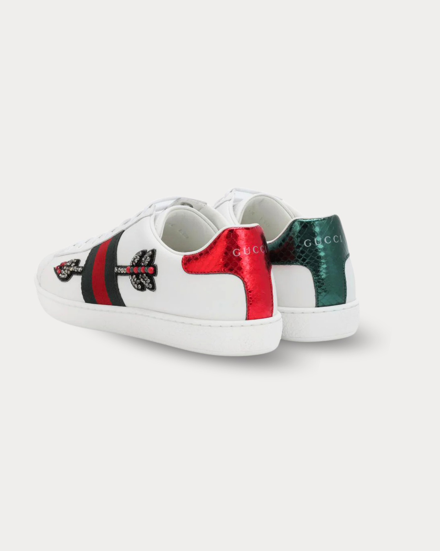 Gucci - Ace embellished leather Bianco Low Top Sneakers