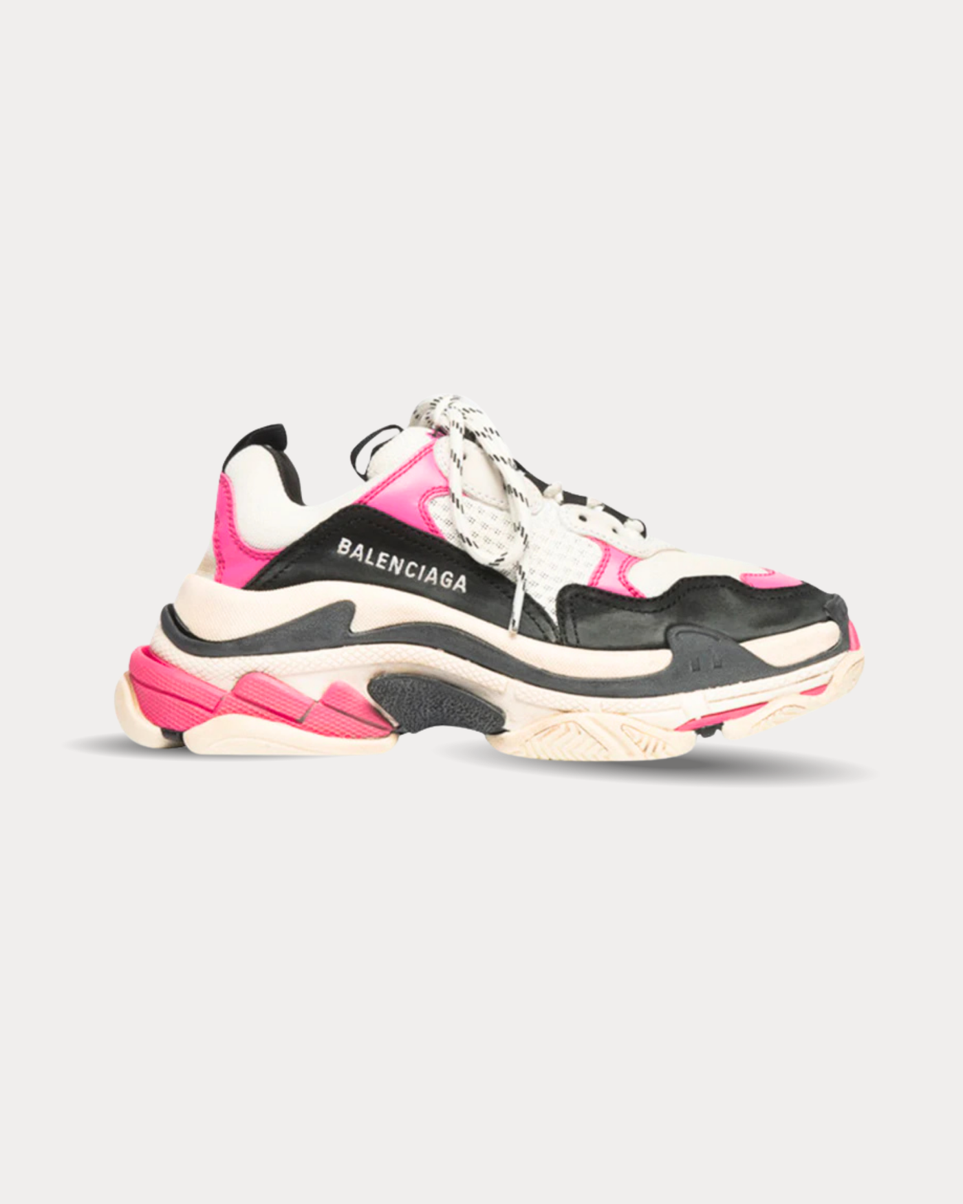 Balenciaga - Triple S Rose Fluo Low Top Sneakers