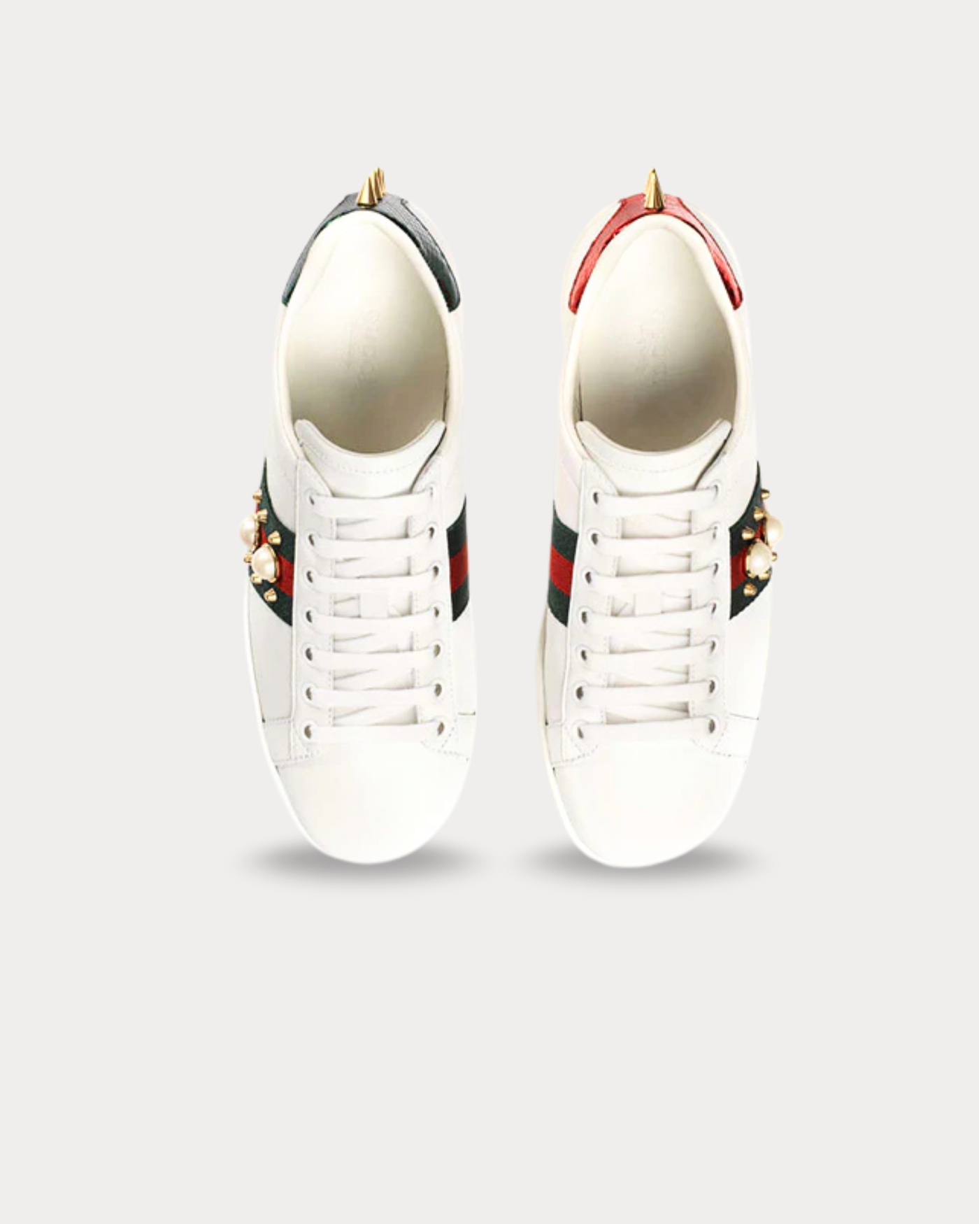 Gucci - Ace embellished leather Bianco Low Top Sneakers
