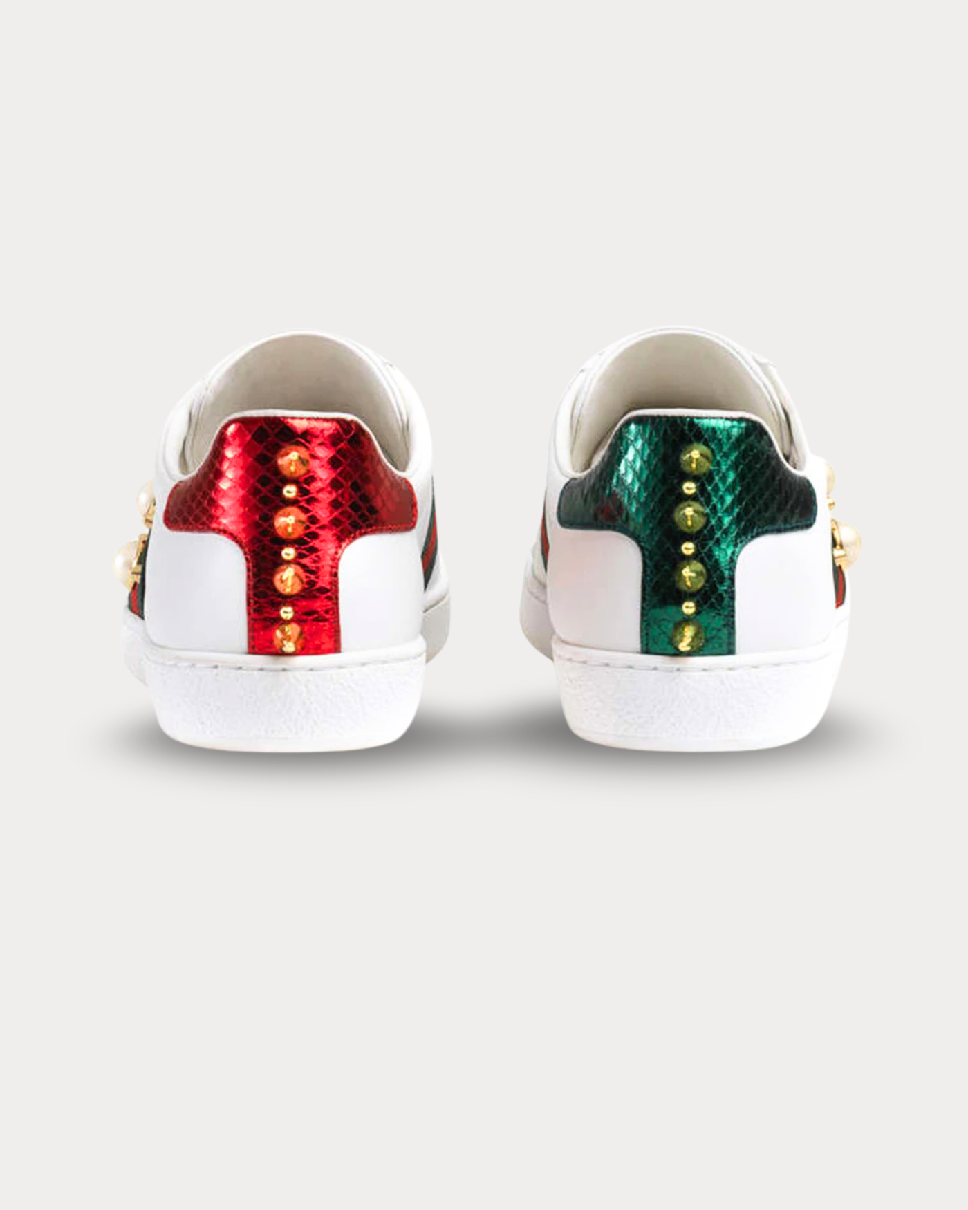 Gucci - Ace embellished leather Bianco Low Top Sneakers