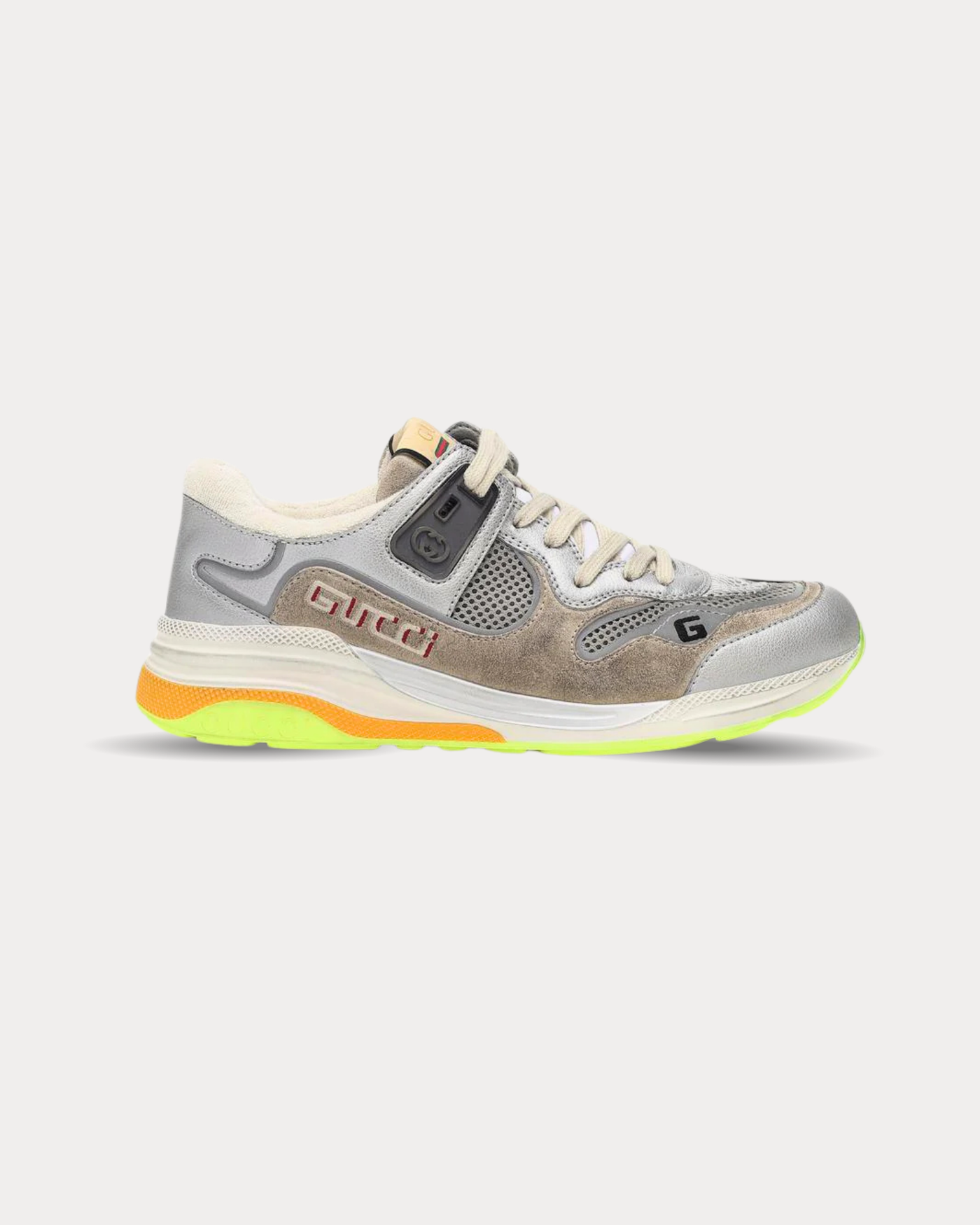 Gucci - Ultrapace leather Grey Low Top Sneakers