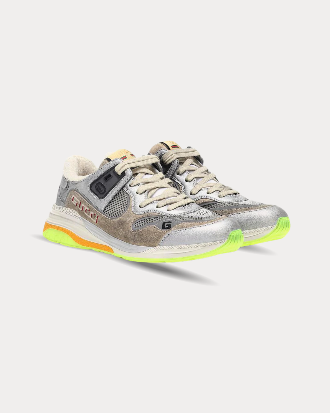 Gucci - Ultrapace leather Grey Low Top Sneakers