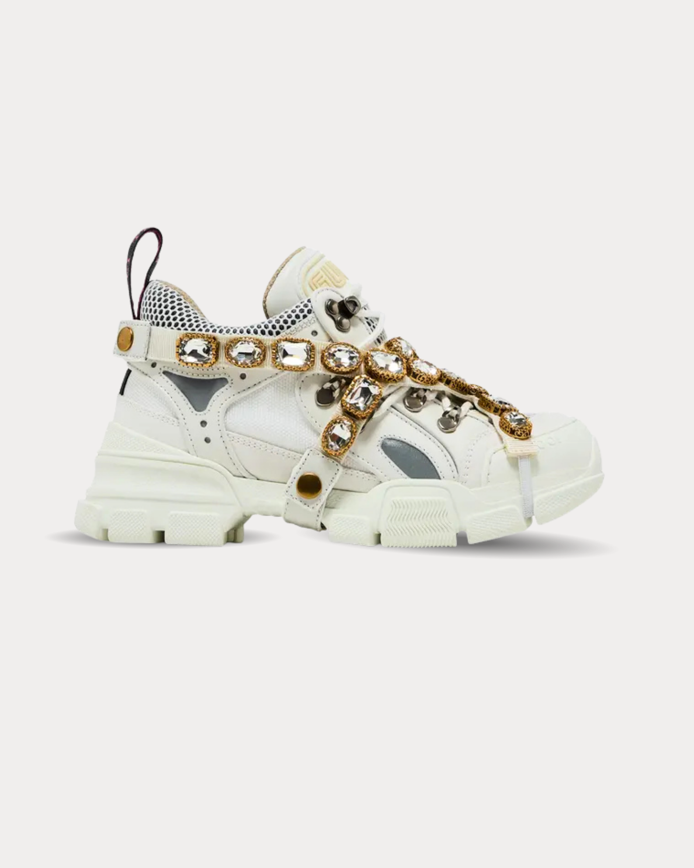Gucci - Flashtrek embellished White Low Top Sneakers