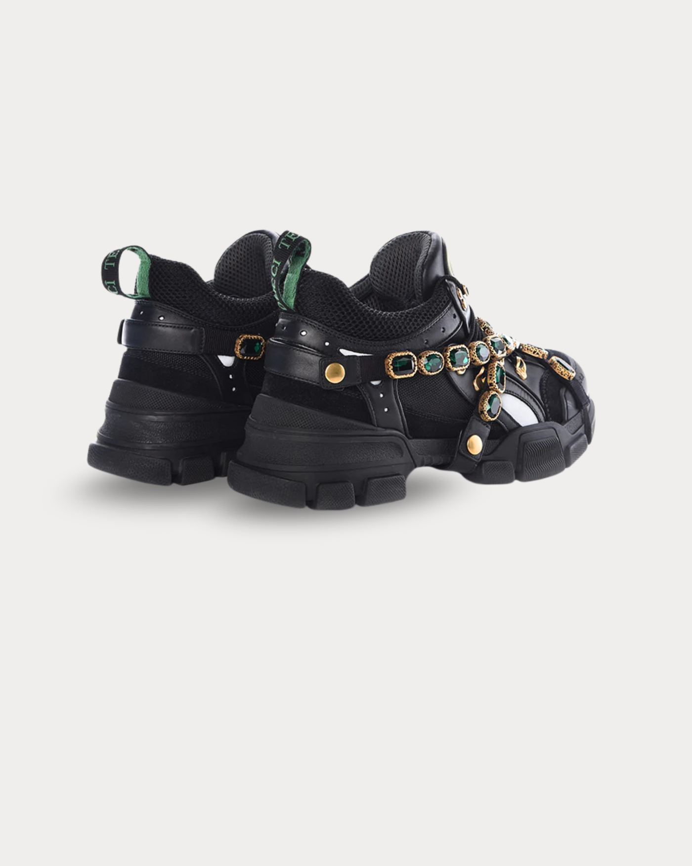 Gucci - Flashtrek embellished Black Low Top Sneakers