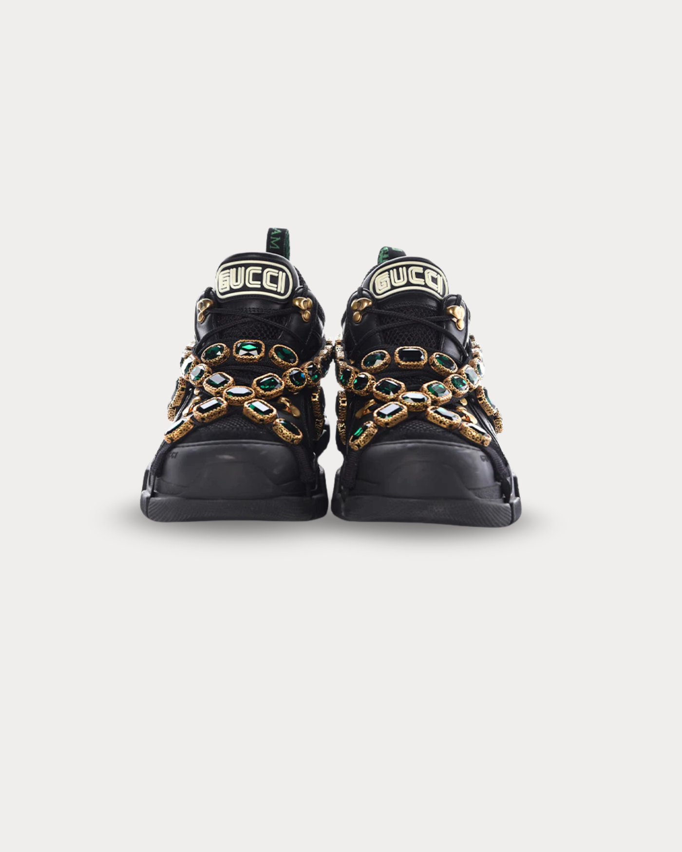 Gucci - Flashtrek embellished Black Low Top Sneakers