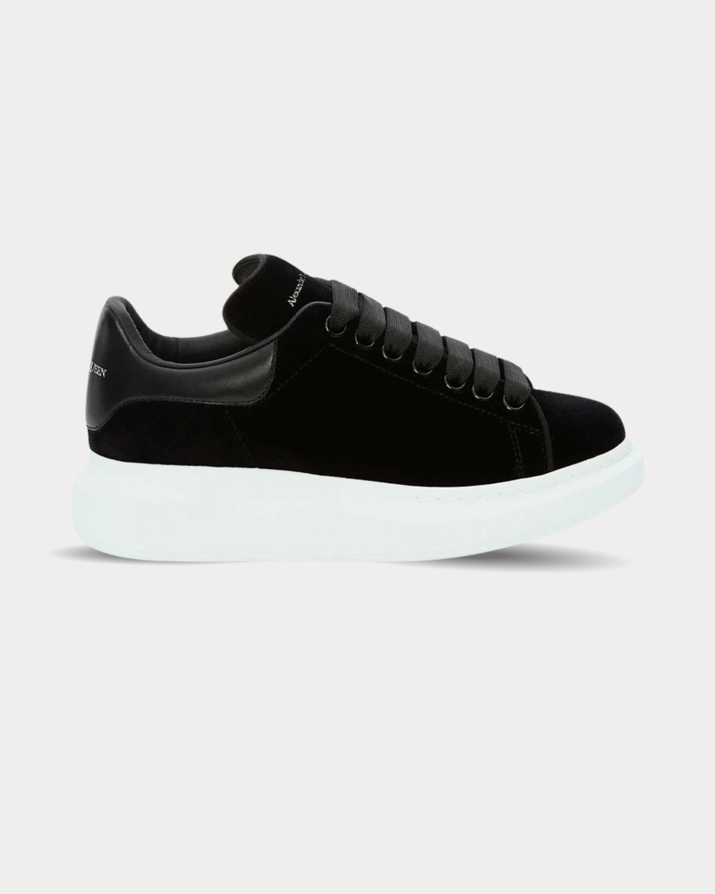 McQueen - Velvet Black Low Top Sneakers