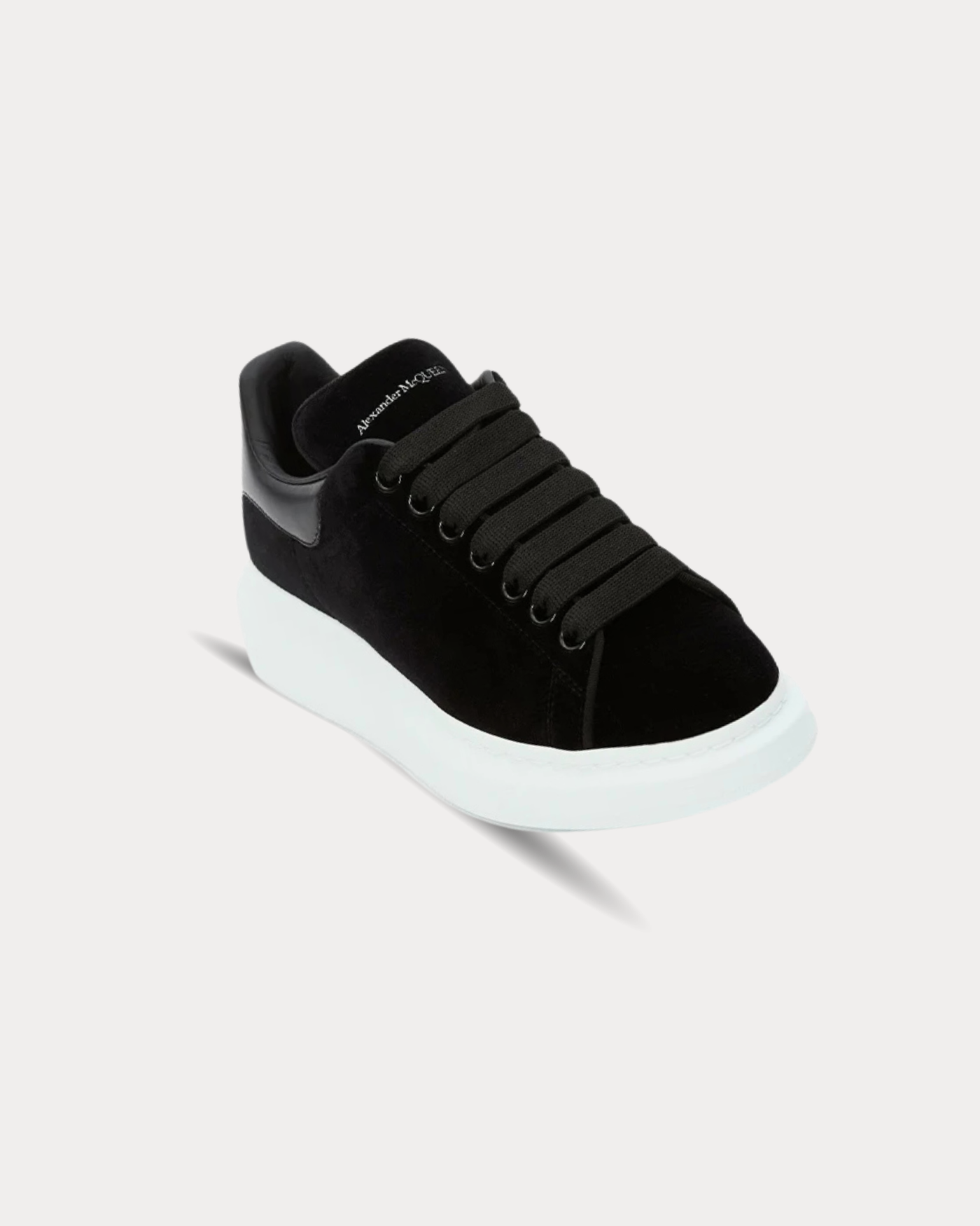 McQueen - Velvet Black Low Top Sneakers