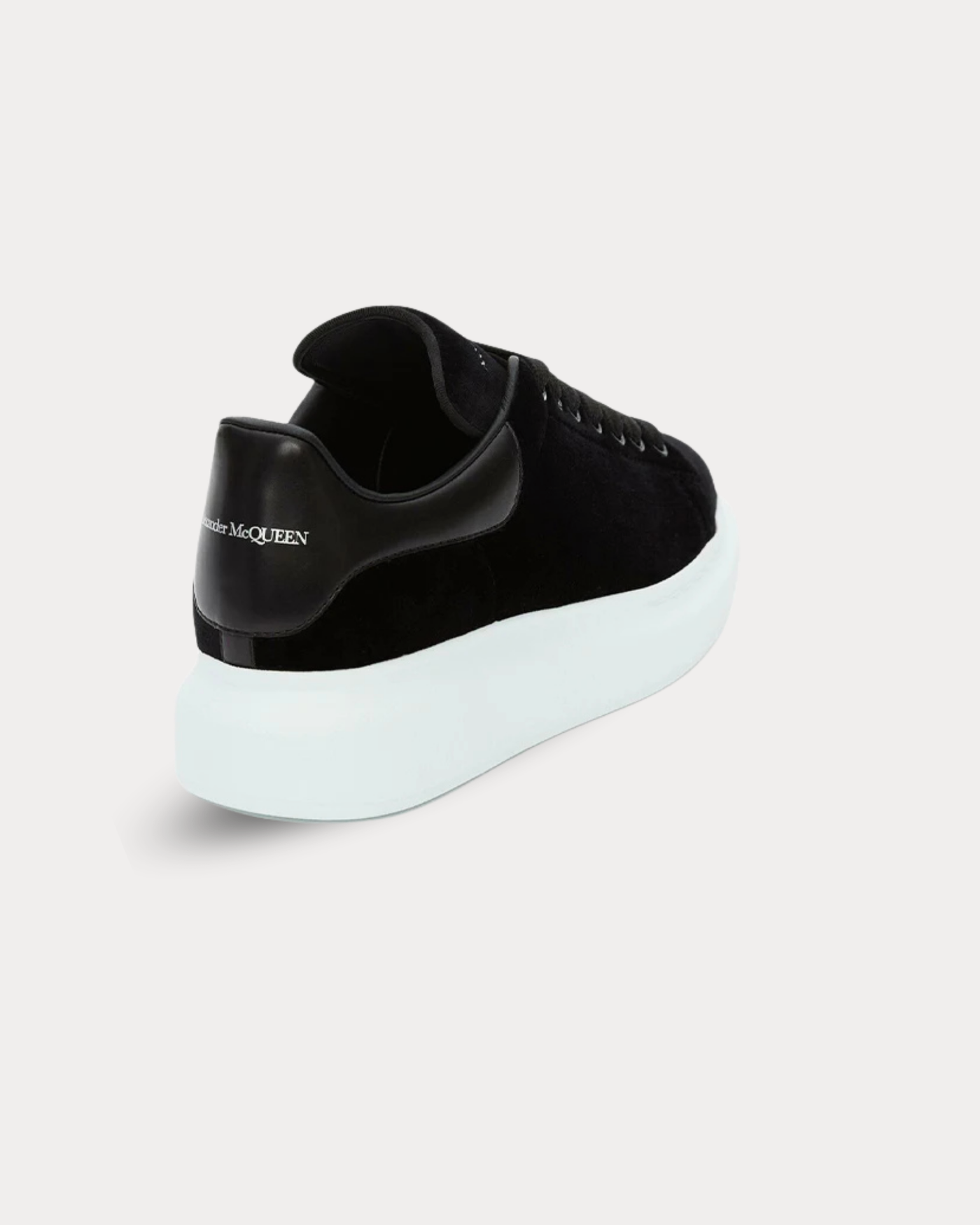 McQueen - Velvet Black Low Top Sneakers