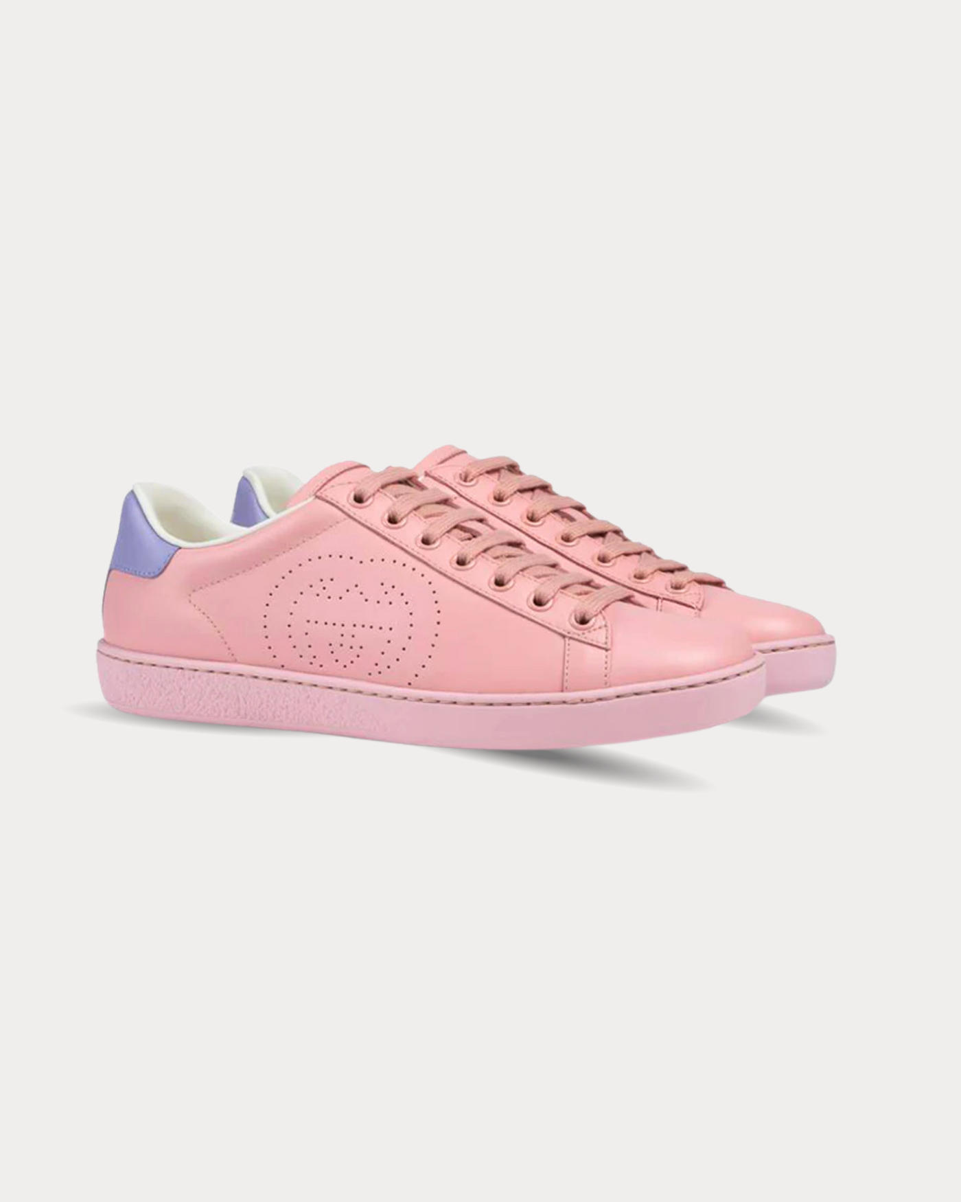 Gucci - New Ace leather Wild Rose Low Top Sneakers