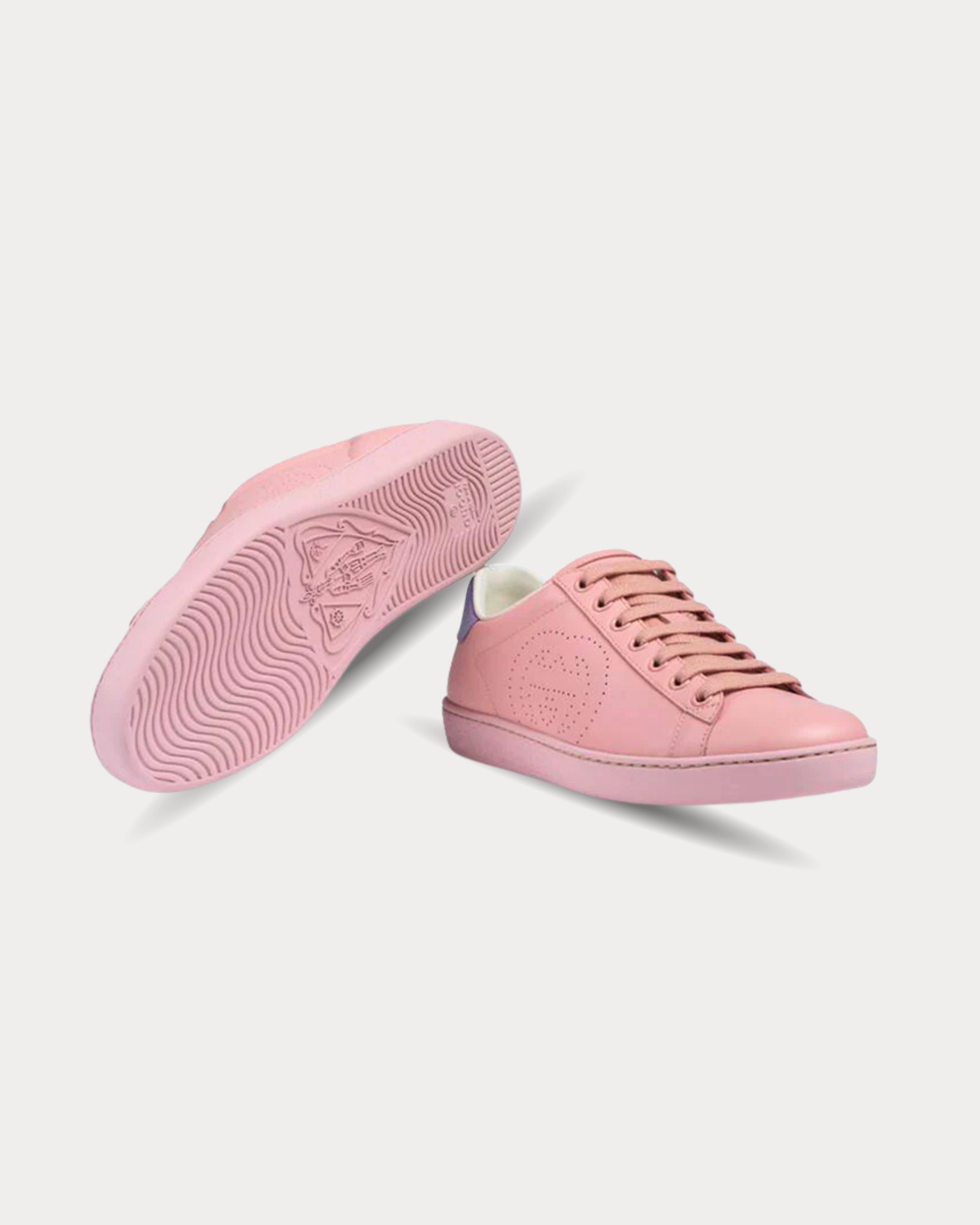 Gucci - New Ace leather Wild Rose Low Top Sneakers