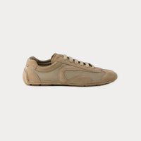 Prada Montecarlo Re-Edition 2005 Suede And Mesh Sneakers Neutrals