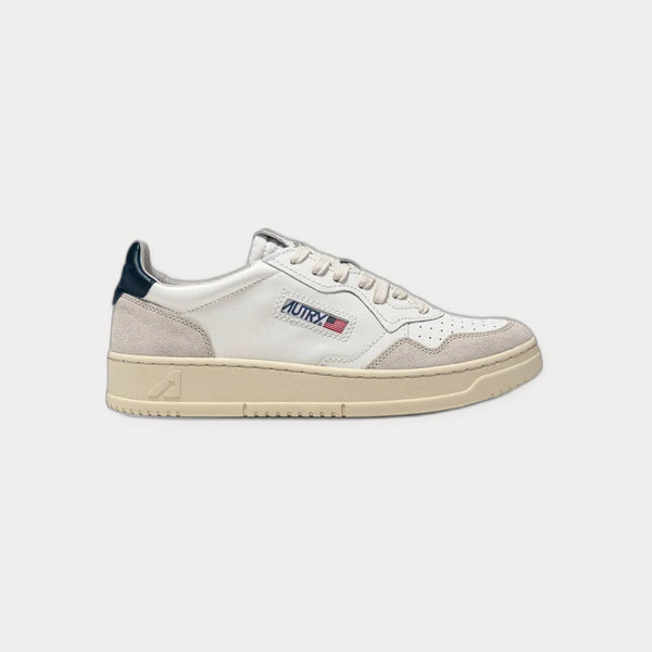 AutryMedalist Suede-Trim Sneakers White