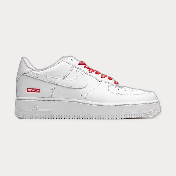 Nikex Supreme Air Force 1 Low Mini Box Logo White Sneakers