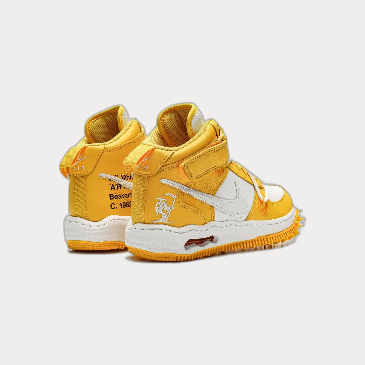 NikeAir Force 1 Mid Off-White - Varsity Sneakers Yellow