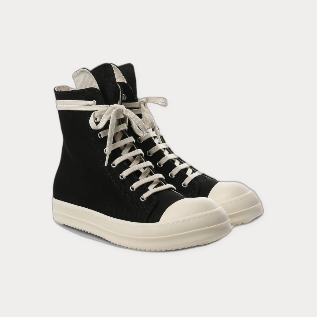 Rick Owens DRKSHDW Temple Distressed High-Top Sneakers