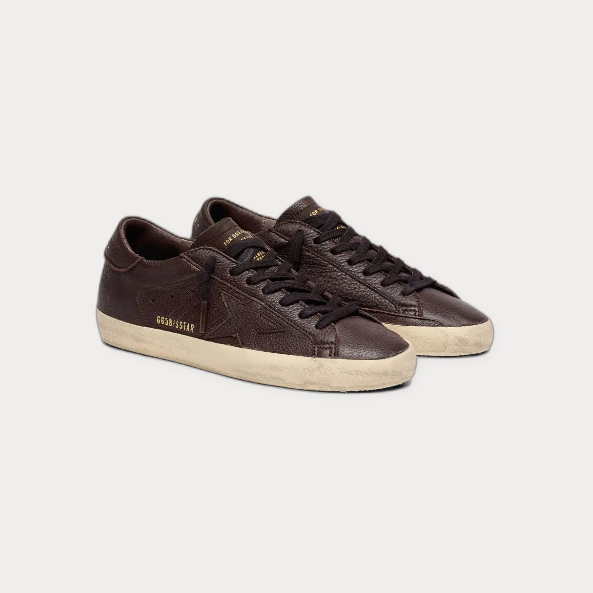 Golden GooseSuper Star Leather Upper Star And Sneakers Brown