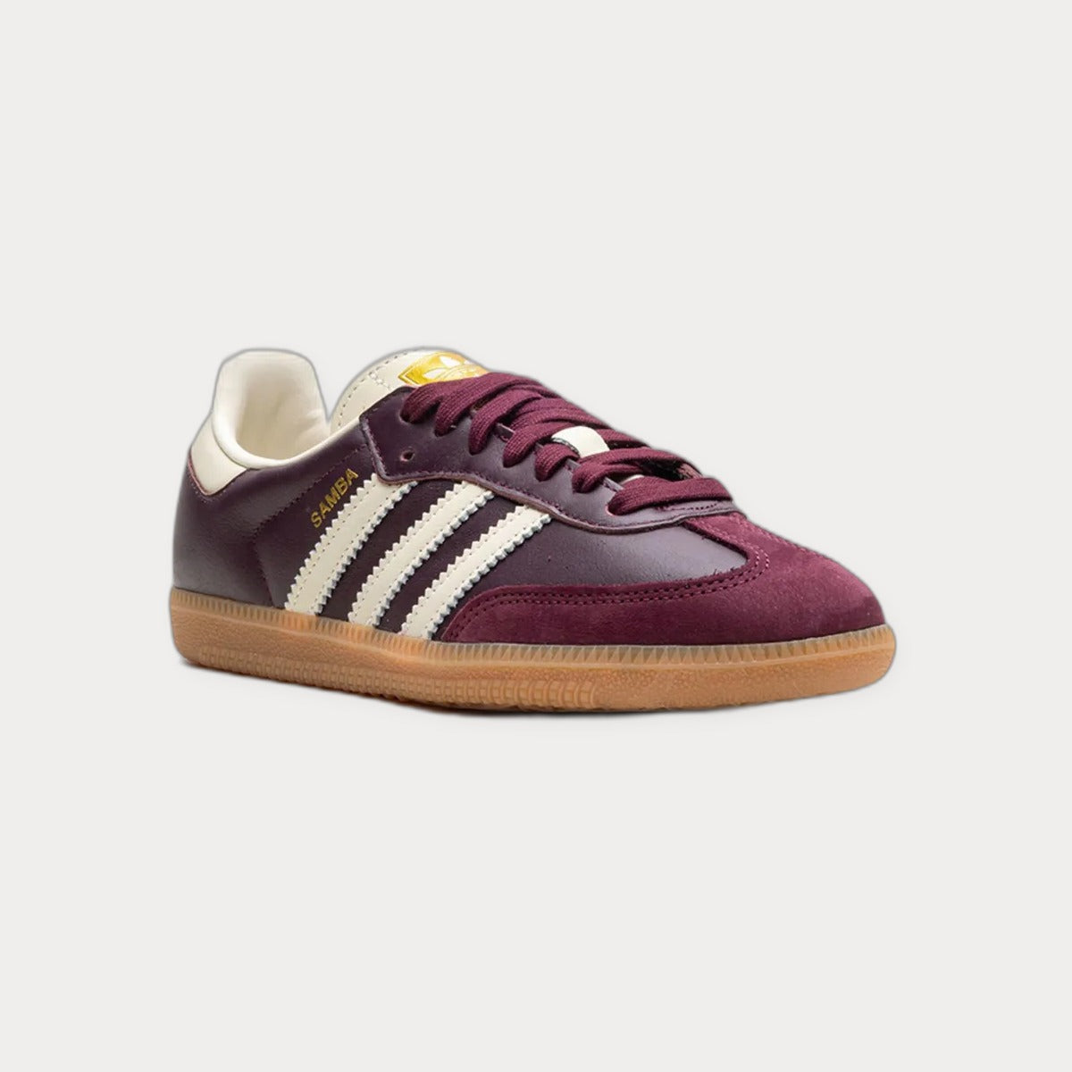 Adidas Samba OG Maroon/Core White/Gold Metallic Sneakers