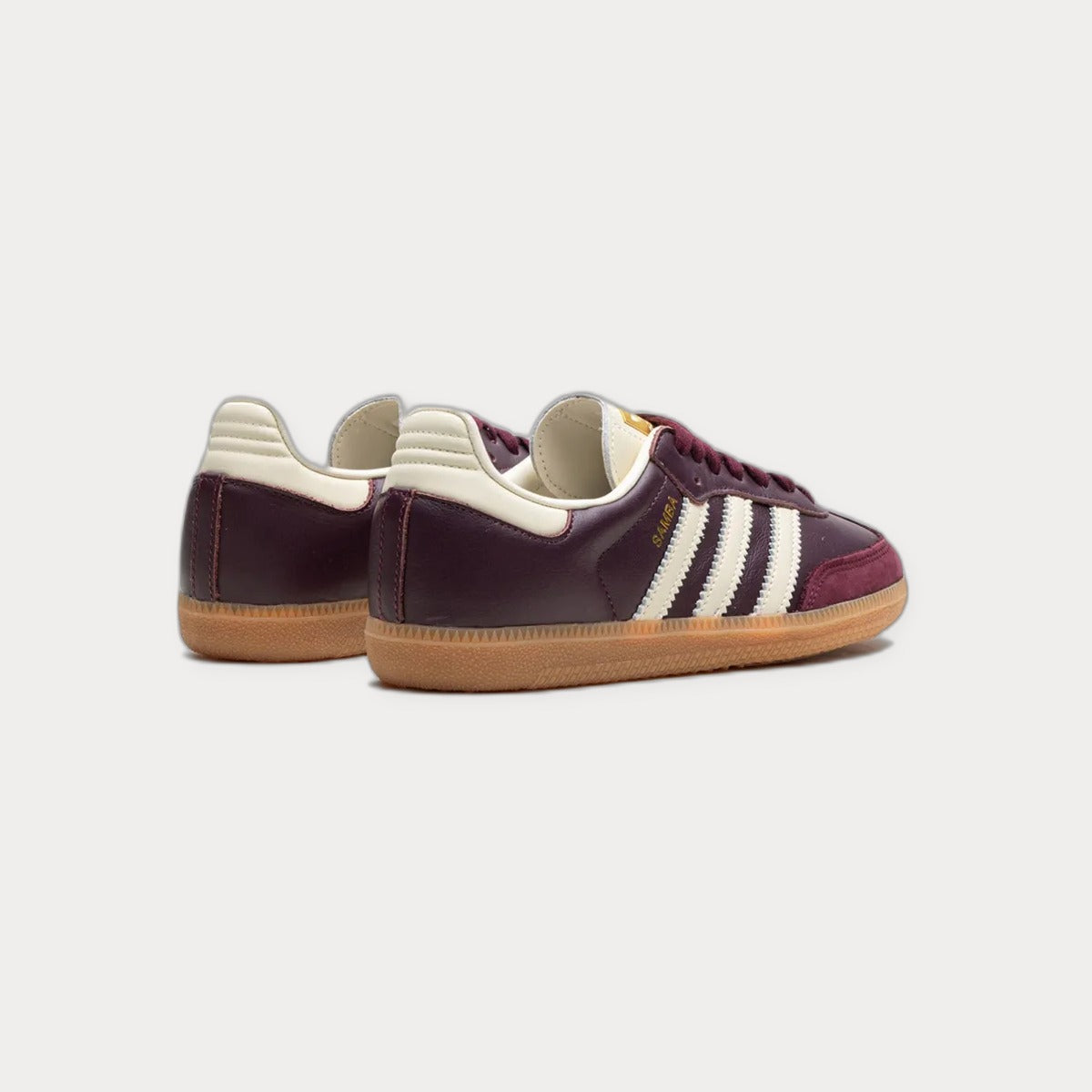 Adidas Samba OG Maroon/Core White/Gold Sneakers Red