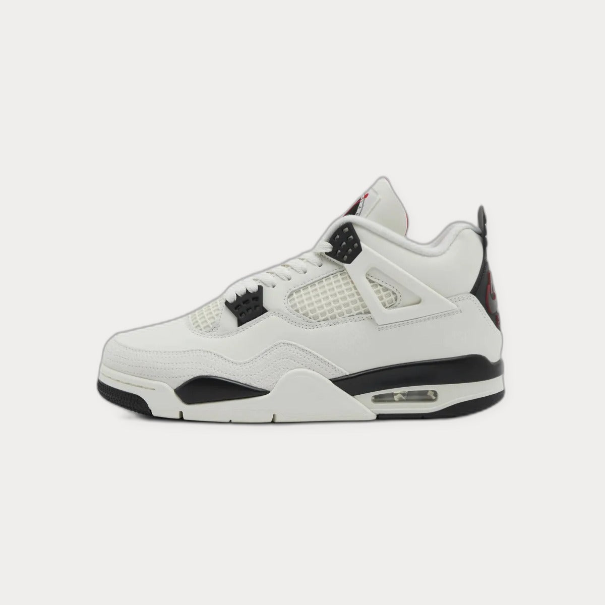 Jordan X Flight Club Air 4 Grid-Design Sneakers White