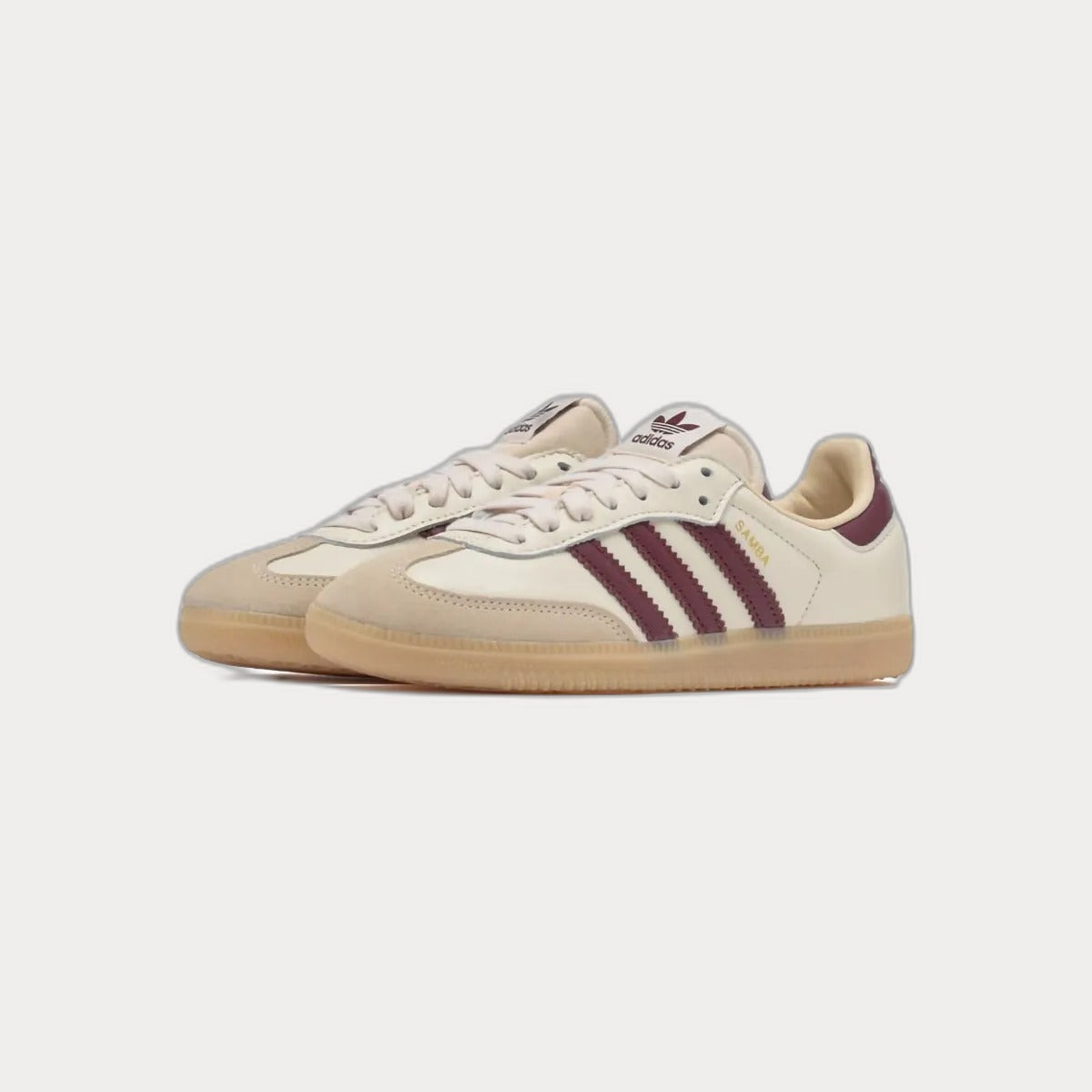 AdidasSamba OG Wonder White/Shadow Red/Gum Sneakers