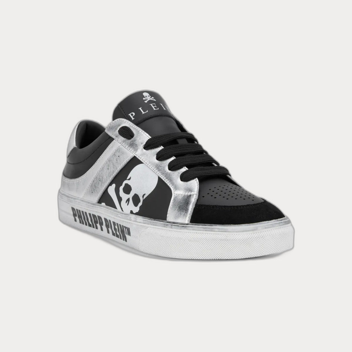 Philipp PleinRetrokickz Skull-Motif Leather Sneakers