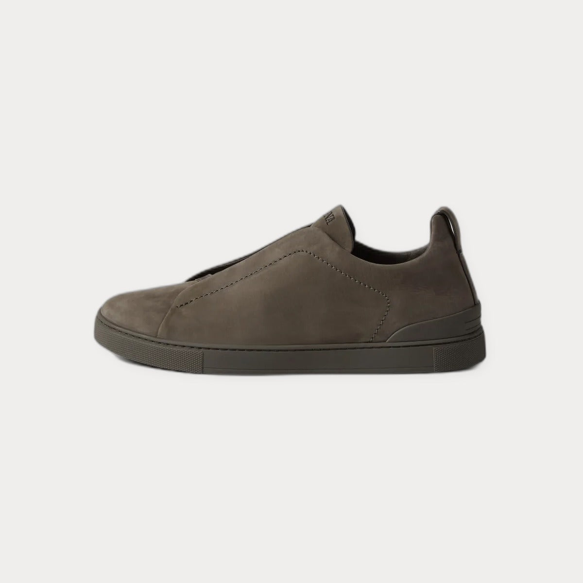 Zegna Triple-Stitch™ Sneakers Gray Slip-On