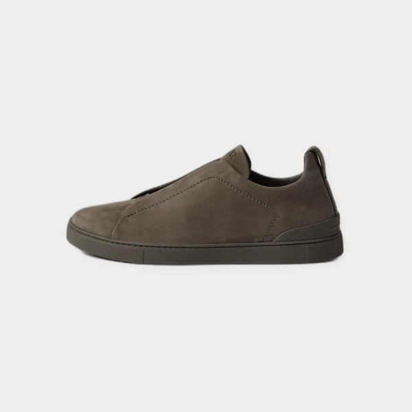 Zegna Triple-Stitch™ Sneakers Gray Slip-On