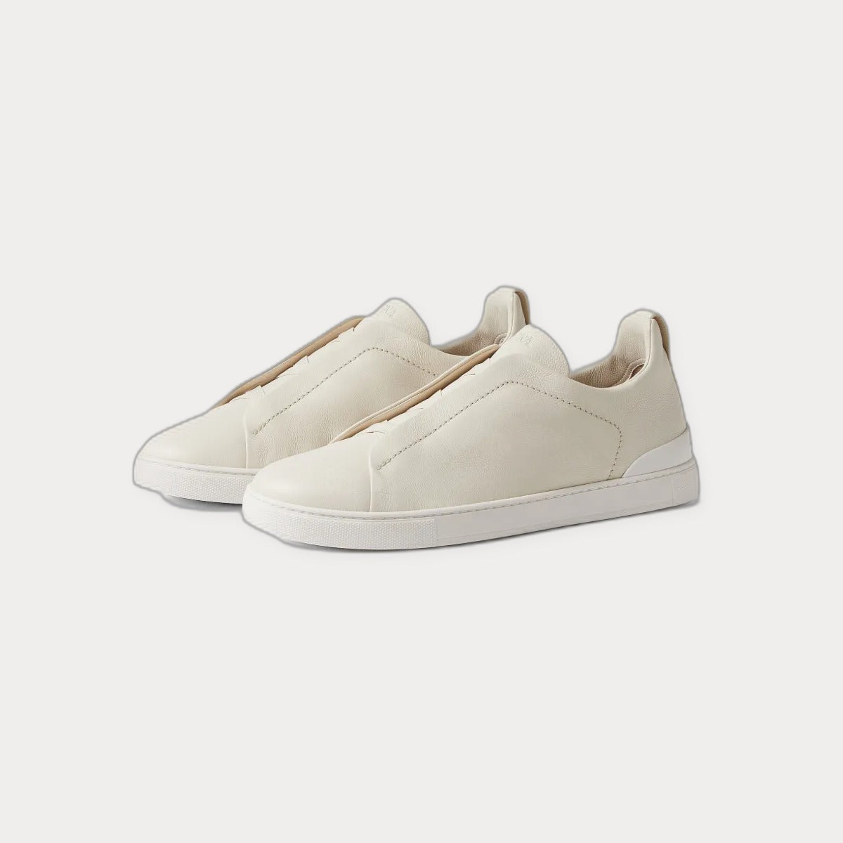 Zegna Triple Stitch Sneakers White