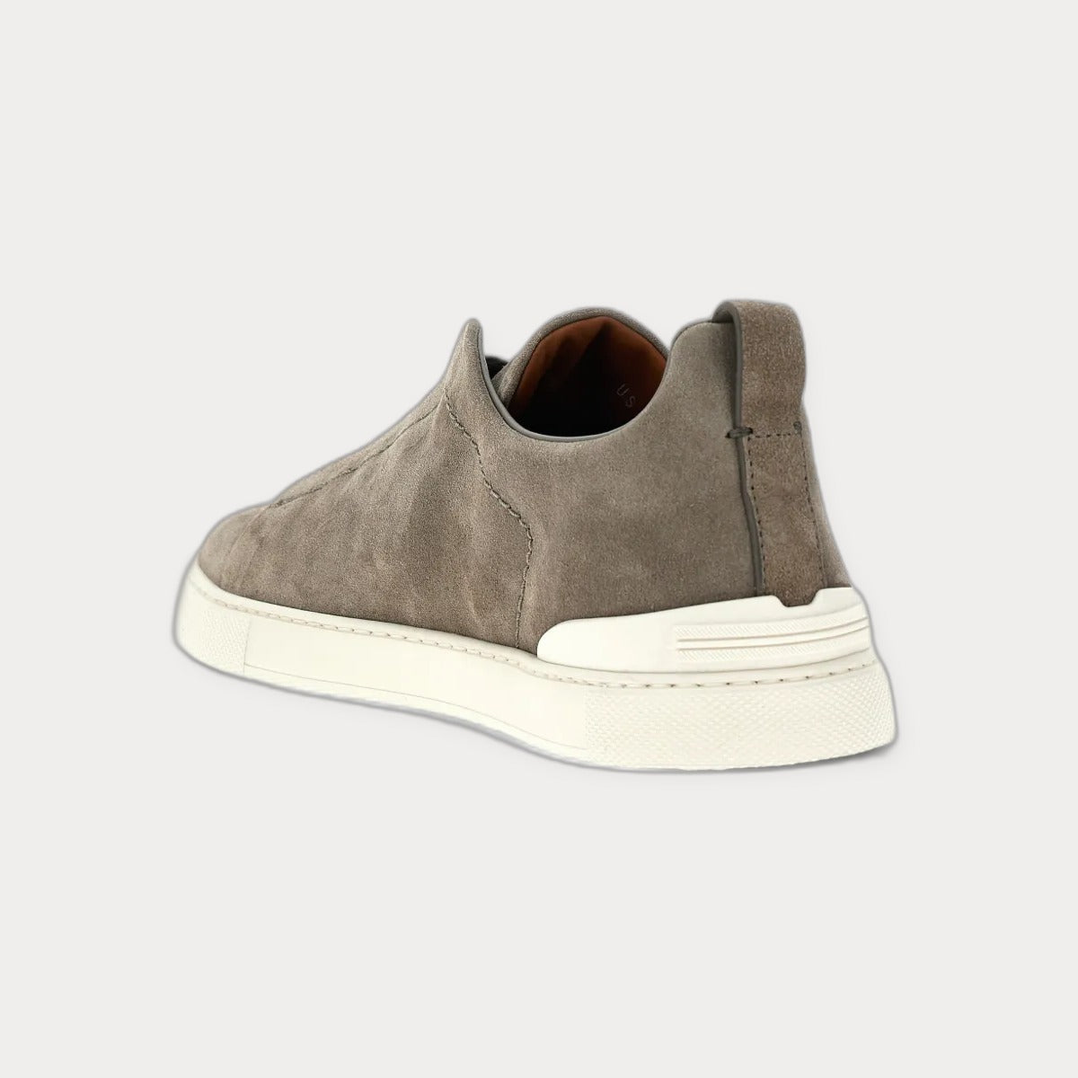 Zegna Triple Stitch Suede Sneakers Slip-On