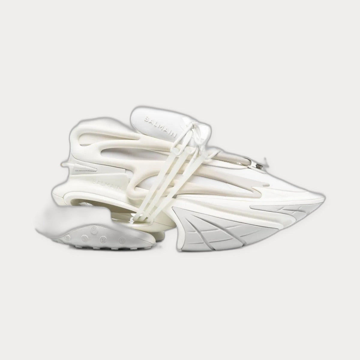 Balmain Unicorn Chunky Low-Top Sneakers White